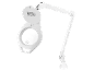 Lampă LED albă cu lupă și braț reglabil, 6.3W, fabricată în 04/2024.