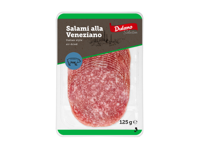 Pachet de Salam alla Veneziano, stil italian uscat la aer, 125g