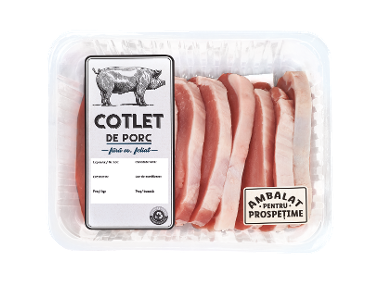 Cotlet porc fără os, feliat