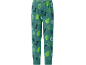 Pantaloni pentru copii cu imprimeu cu dinozauri, frunze tropicale și insigne.