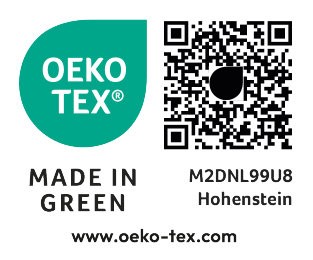 Etichetă MADE IN GREEN by OEKO-TEX®, M2DNL99U8 Hohenstein, www.oeko-tex.com