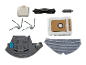 Piese de schimb pentru robot aspirator: filtre, perii, saci de praf și lavetă de mop.