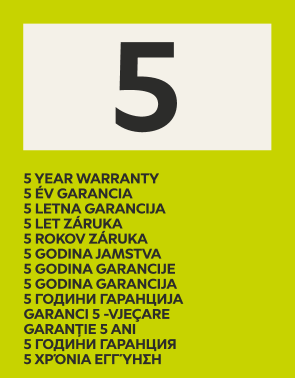 5 ani garanție