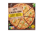Pizza patru brânzeturi cu blat crocant, ambalată cu Nutri-Score A.
