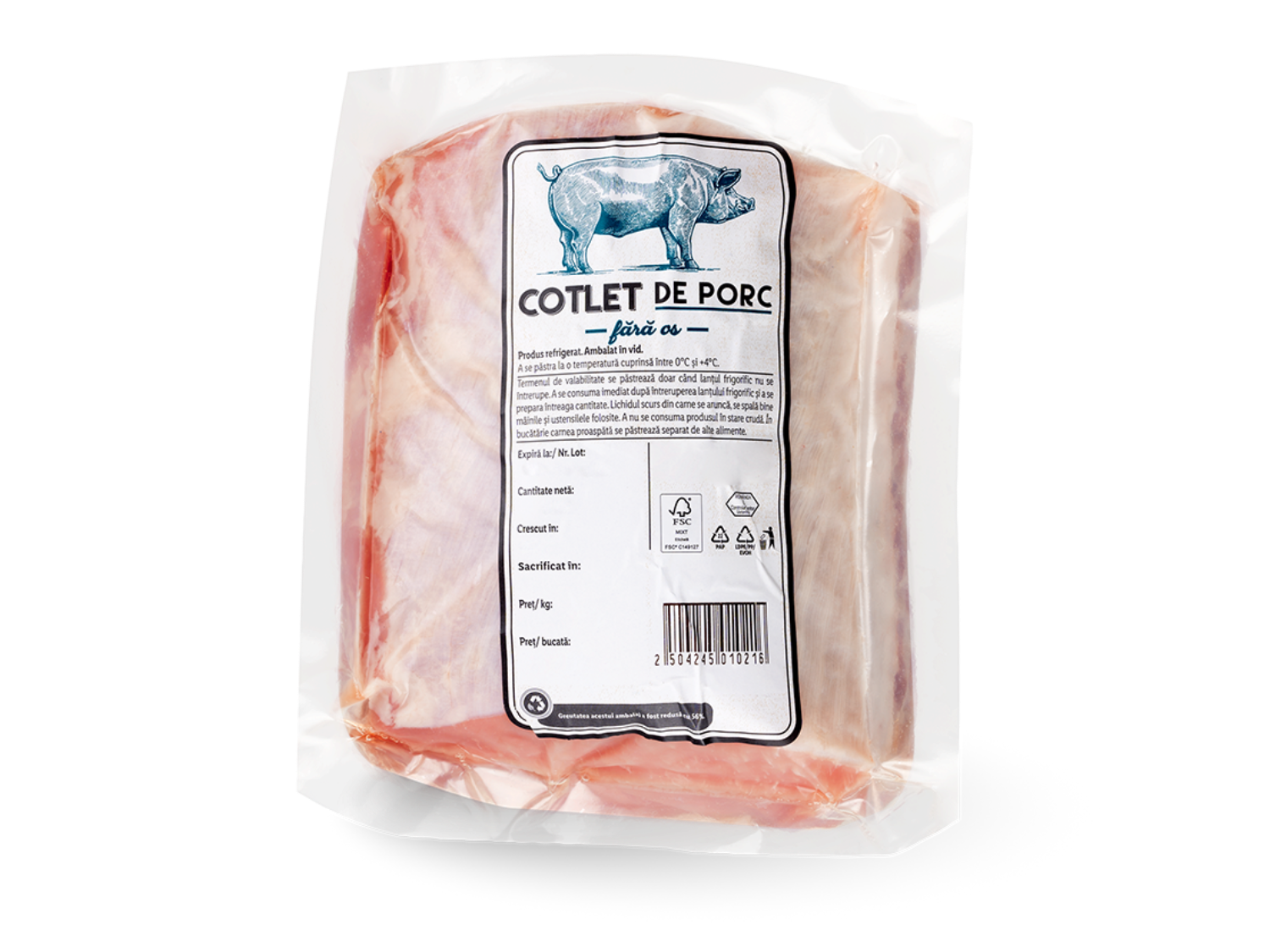 Cotlet de porc, fără os