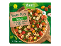 Pizza vegană cu spanac, roșii și ciuperci, 2x 390g, congelată.