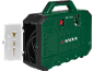 Compresor verde cu accesorii și inscripția PMK 1100 A1 și 94 dB.