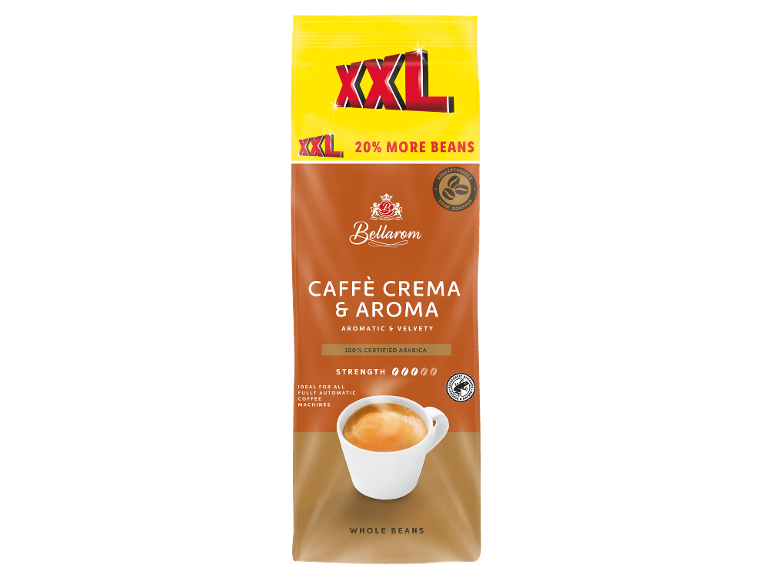 Pungă XXL de cafea boabe, Caffè Crema & Aroma, 100% Arabica certificată