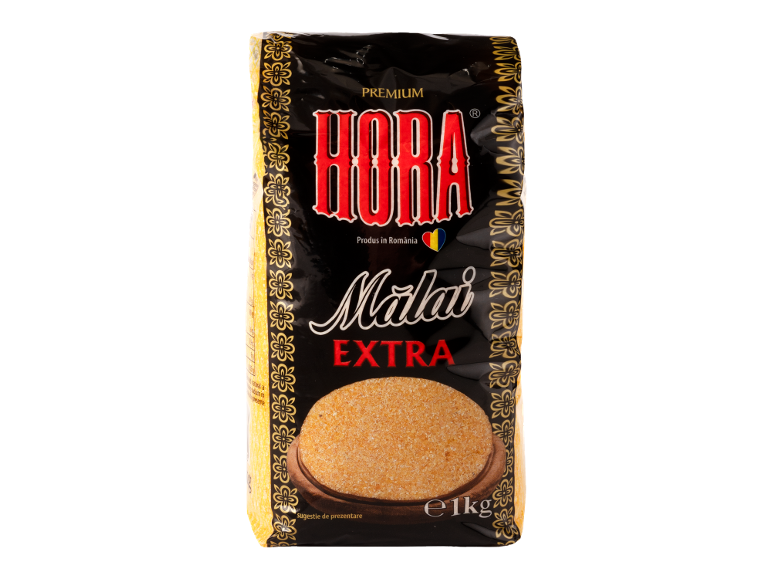 Mălai premium în ambalaj negru și auriu, 1kg.