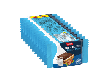 Napolitane cu lapte și alune