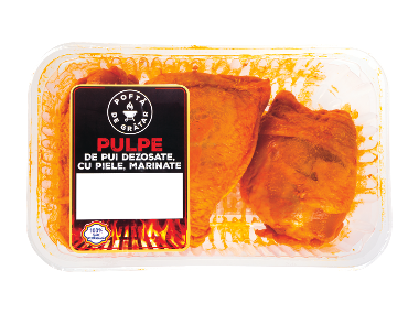 Pulpe de pui dezosate, cu piele, marinate