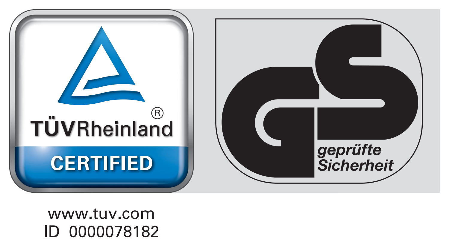 Sigiliu certificat: TÜV Rheinland CERTIFIED, GS geprüfte Sicherheit, www.tuv.com ID 0000078182