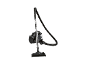 Aspirator negru fără sac cu recipient transparent pentru praf și tub telescopic