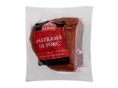 Pastramă de porc, fiartă și afumată