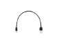 Cablu adaptor USB-C la USB-A pe fundal negru.