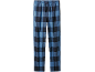 Pantaloni de pijama în carouri albastre cu șnur în talie.