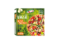 Pizza vegetariană cu legume și măsline negre, 2x350g, coaptă pe piatră, vegetariană.