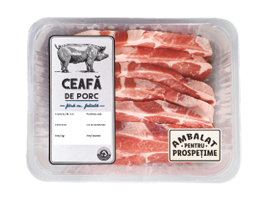 Ceafă de porc, fără os, feliată