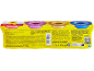 Set de plastilină cu patru culori metalice, non-toxic, conține grâu.