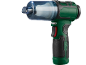 Aspirator de mână verde și negru cu recipient transparent și filtru, model PAUKGB A1.