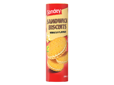 SONDEY Biscuiti sandwich crema vanilie