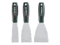 Set de trei spatule cu mânere verzi și negre