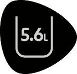 Capacitate de 5,6 litri.