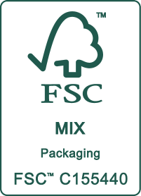 Sigiliu de certificare cu textul FSC MIX Packaging și numărul C155440.