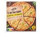 Pizza patru brânzeturi cu bază crocantă, ambalată cu Nutri-Score A și 2 unități.