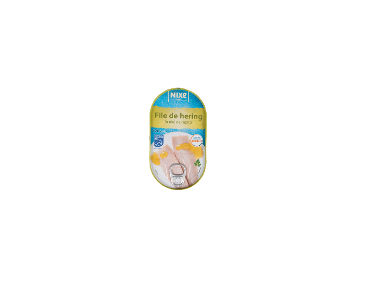 File de hering în ulei de rapiță, 170g, bogat în Omega-3, certificat MSC.