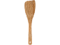Spatulă de lemn cu mâner lung și orificiu de agățare.