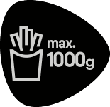 Max. 1000g cartofi prăjiți.
