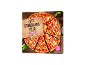 Două pizza cu șuncă coapte pe piatră cu bază crocantă și crustă crocantă, 2x330g.