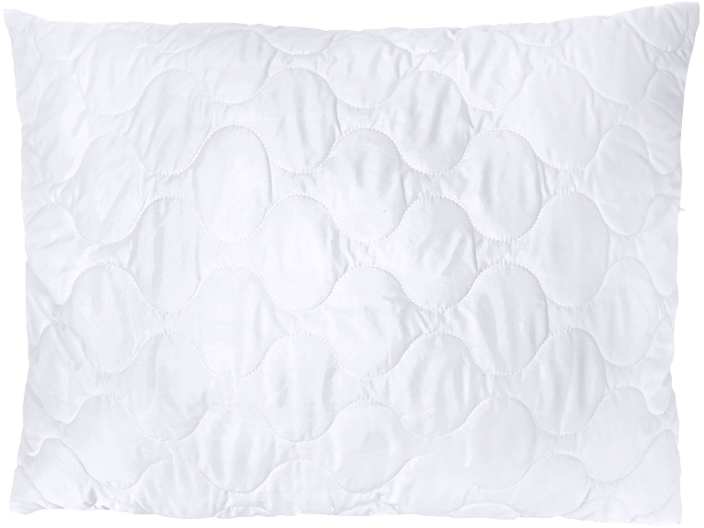 Protector de pernă alb matlasat cu model de cusături ondulate