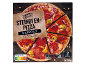 Două pizza Diavolo congelate cu blat și margine crocante, picante, iuți, înflăcărate.