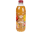 Sticlă de suc 100% mere și mango, certificat vegan.