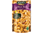 Ambalaj de nuci caju naturale, cu informații nutriționale și certificat vegan.