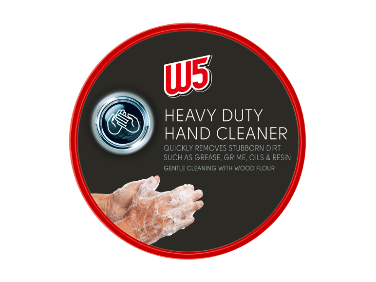 Detergent de mâini puternic, care îndepărtează murdăria, grăsimea, uleiurile și rășina, cu curățare delicată cu făină de lemn.