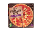 Două pizza coapte pe piatră cu pepperoni dublu, 2x349g în total.