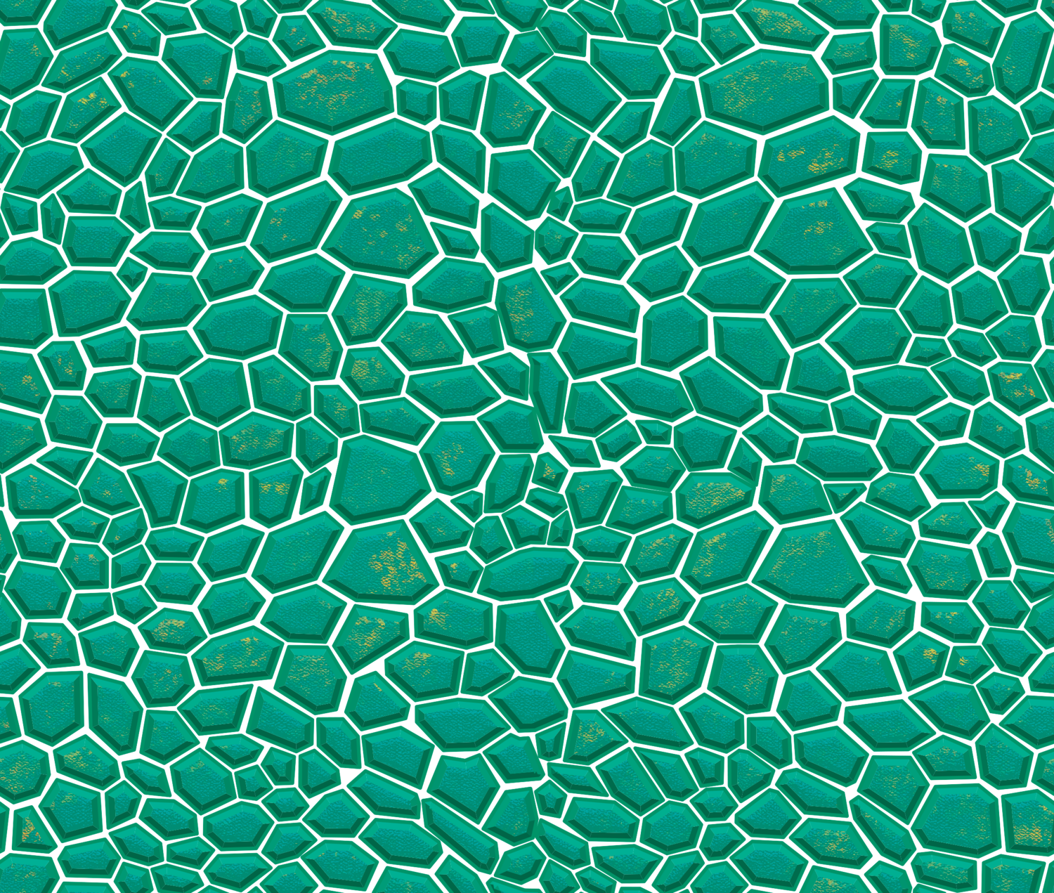 Model abstract de poligoane verzi cu accente aurii.