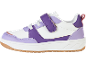 Pantofi sport pentru copii albi și violet cu închidere cu arici