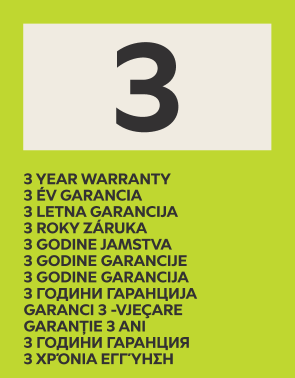 3 ani garanție