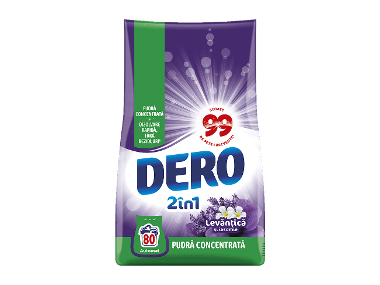 Detergent de rufe pudră concentrată cu parfum de levănțică și iasomie, 80 de spălări