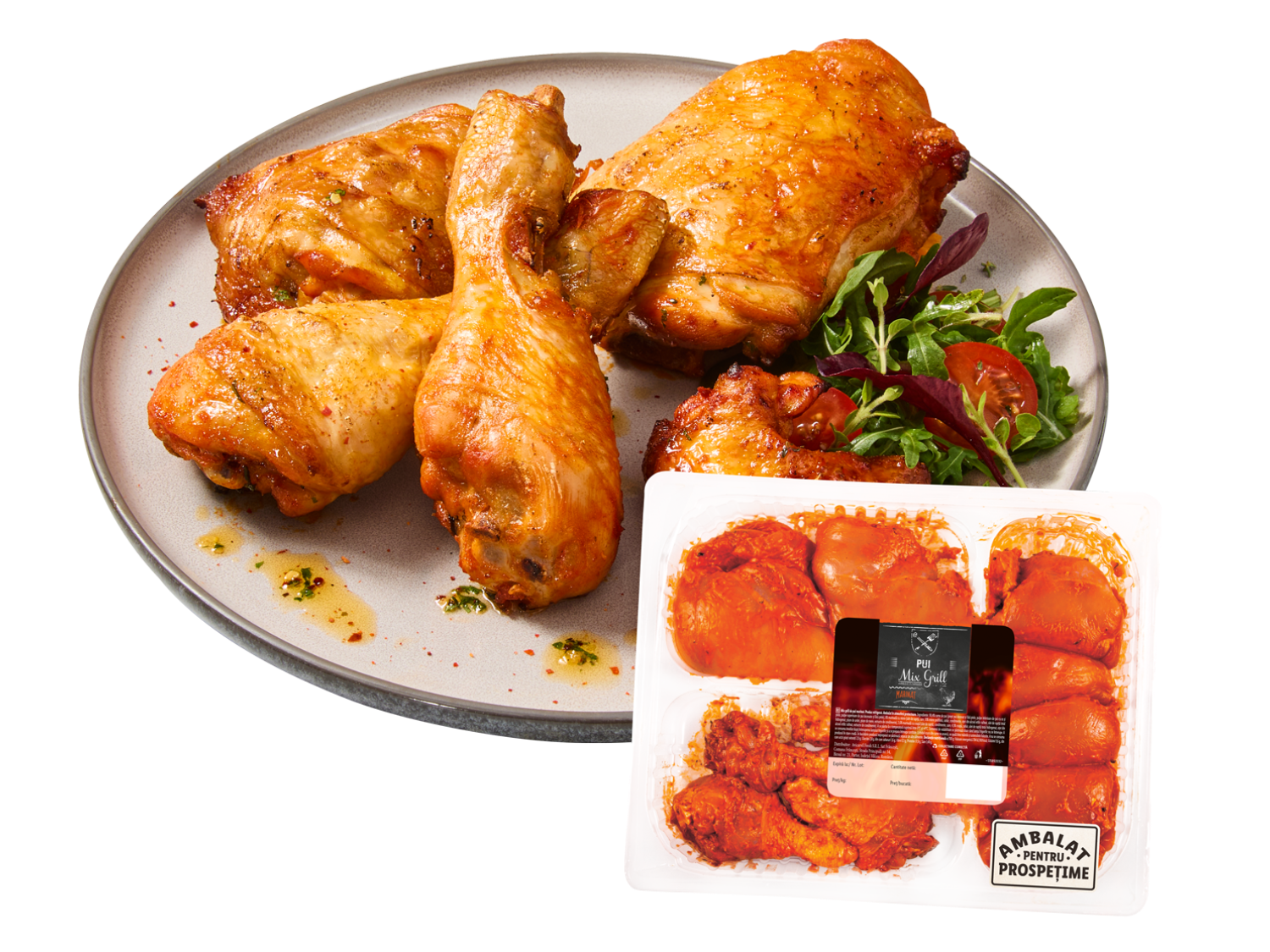 Mix grill de pui, condimentat