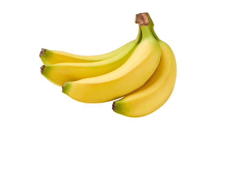 Un ciorchine de banane galbene și verzi pe un fundal negru.
