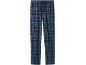 Pantaloni de pijama în carouri albastre și negre cu șnur în talie.