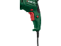 Mașină de găurit electrică verde și roșie cu un cablu de alimentare negru.