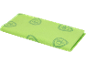 Pătură fleece verde lime cu model de scut cu amprentă de labă