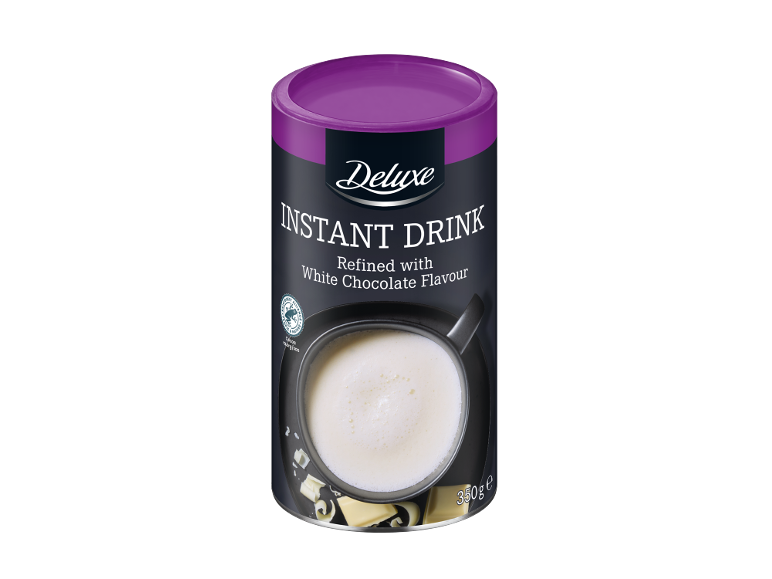 Ambalaj băutură instant cu aromă de ciocolată albă, 350g.