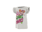 Tricou alb pentru copii cu imprimeu de cățeluș de desene animate și textul 'PAW CLAWS AND ROARS!'